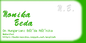 monika beda business card